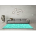 thumbnail image 3 of Ahgly Company Indoor Rectangle Abstract Turquoise Blue Contemporary Area Rugs, 8' x 12', 3 of 4