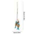 thumbnail image 3 of Wooden Coastal Wall Art, Hanging Beach Wall Decor with Rope, Nautical Wall Decor with Starfish & Seahorse & Fish for Bedroom Living Room, 3 of 7