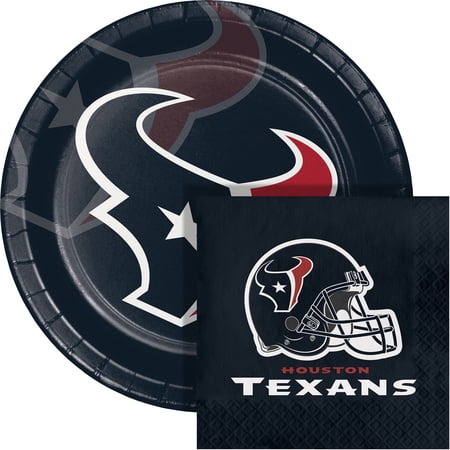 Houston Texans Paper Plate and Napkin Party Kit 64 ct