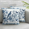 thumbnail image 3 of RUIYC Chinoiserie Throw Pillow Covers Blue and White Home Decor 18x18 Inch, Floral Pillowcase Cushion Cover for Bed Sofa Couch, 2, 3 of 5