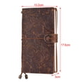 thumbnail image 3 of Vintage Full Grain Leather Refillable Travel Journal Notebook Diary Embossed Flower Pattern Daily Notepad Cover with Elastic Strap for Men & Women Gift, 3 of 8
