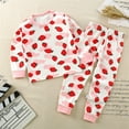 thumbnail image 3 of Toddler Girl's Pajamas Cotton Sleepwear Outfits Cartoon Long Sleeved Top and Pant 2Pc Set, 3 of 3