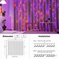 thumbnail image 6 of JMEXSUSS 300 LED Remote Control Christmas Curtain Lights, Plug in Fairy Curtain Lights Outdoor, Window Wall Hanging Curtain String Lights for Bedroom Backdrop Wedding Party Indoor Decor, Warm White, 6 of 10