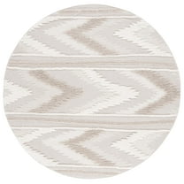 SAFAVIEH Trends Francis Geometric Area Rug, Beige/Ivory, 6'7" x 6'7" Round