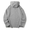 thumbnail image 4 of Men's Lightweight Waterproof Coated Hooded Jacket Solid Color Windbreaker Sunproof Clothing, 4 of 5