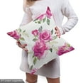 thumbnail image 4 of Ambesonne Rose Fabric by the Yard Upholstery, Romantic Posy of Flowers, 2 Yards, Reseda Green Off White, 4 of 4