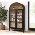 thumbnail image 1 of Modway Nolan 74" Tall Arched Storage Display Cabinet in Black Oak, 1 of 10