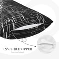 thumbnail image 3 of Rateoe Futuristic Moonlit Cityscape Pattern Pillow Covers with Invisible Zipper(Pillows are not Included) Standard Pillowcases-14"x20", 3 of 6