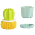 thumbnail image 1 of Fiudx Cepillo Lavavajillas de Cactus, Fibra Textil Ecológica, Descontaminación Ultrafuerte, Cepillo para Ollas con Mango, Práctico Almacenamiento En La Cocina, Diseño de Limpieza Extraíble, Tamaño 8, 1 of 2
