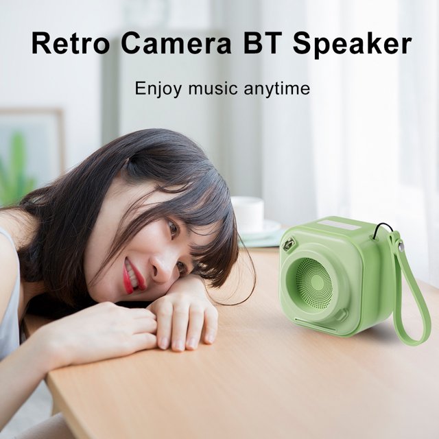 Altavoz Inalámbrico Unique Camera Look Mini Altavoz 700 Mah Compatible Con Bluetooth 5.0 Altavoz (Verde) Kuymtek Para estrenar