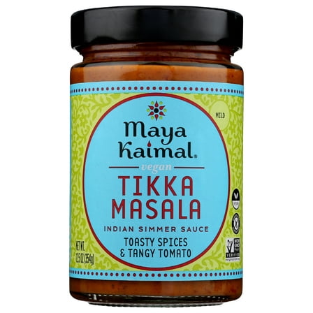 Pack of 6, Maya Kaimal Vegan Tikka Masala Indian Simmer Sauce, 12.5 oz