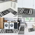thumbnail image 2 of acdanc Buffalo Plaid Farmhouse Black and White Kitchen Mat, 17.7" x 47.2" + 17.7" x 23.6", 2 Count, 2 of 6