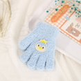 thumbnail image 1 of Guantes para niños, cálidos, de invierno, con forro polar, gruesos, de cinco dedos, multidedos, para niñas, de dedos completos, resistentes al frío, 1 of 6