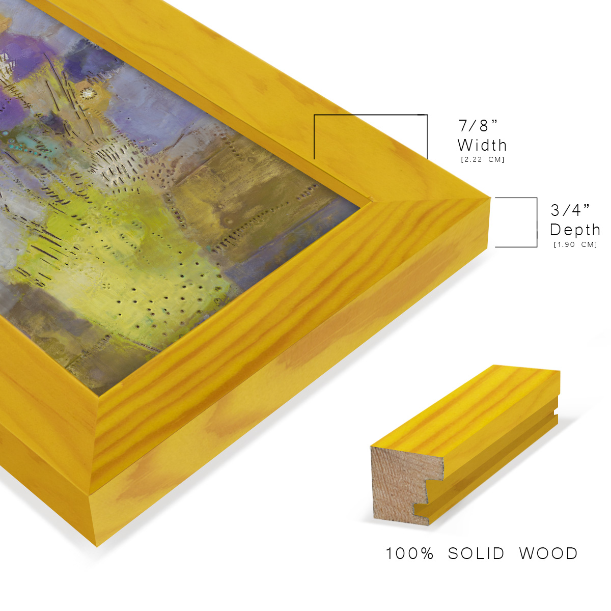 Blumen I -Framed Print w/glass-Sunflower Yellow