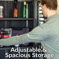 thumbnail image 3 of Sunnydaze Lockable Adjustable 72" Plastic 4-Shelf Freestanding Garage Storage Cabinet, Shadow, 3 of 11
