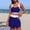 Navy, variant on Naittoop Tankini Swimsuits with Skirt Two Piece Belly Control Bathing Suit Wrap Swimwear Color Block Swim Dress Outfits