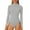 Grey, variant on Women's Turtle Neck Slim Fit Long Sleeve Tops Bodysuit Jumpsuit Orange