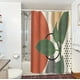 thumbnail image 2 of Cortina De Ducha Para Baño Con Estampado Abstracto De Plantas Y Flores, Cortina De Poliéster Impermeable Para Separar El Baño, Cortina De Puerta, 2 of 6