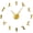 Gold, variant on Cricket Player Sports Silhouette Frameless Wall Clock Stickers, DIY Modern Decorative Clocks for Living Room, Bedroom, Office - Easy to Install, Large 3D Clock Design (Black,27in)