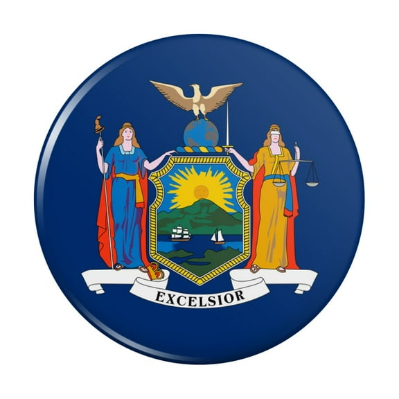 New York State Flag Kitchen Refrigerator Locker Button Magnet