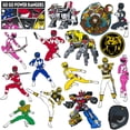 thumbnail image 3 of Paquete variado de pegatinas GRAPHICS & MORE Mighty Morphin' Power Rangers de vinilo de 50 quilates, tamaño grande de lujo, para portátil, botella de agua, álbum de recortes, tableta, monopatín, 3 of 6