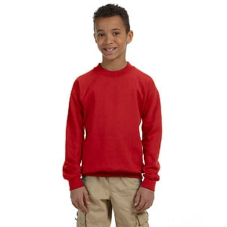 Youth Heavy Blendâ„¢ 13.3 Oz./verge Lin., Molleton 50/50 à Col Ras du Cou - Rouge - G