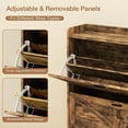 thumbnail image 4 of DEALTOPS Slim Flip-Drawer Shoe Cabinet – Rustic Narrow Entryway Storage for 20+ Pairs, Rustic Brown, 4 of 9