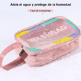 thumbnail image 3 of 3 Pcs Impermeable De Viaje Cosmetiquera Transparente Xtellar Negro Pu, 3 of 3