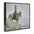thumbnail image 2 of Stupell Industries Southwestern Mounted Cowboy on Sagebrush Ridge Black Framed Giclee Art, 30 x 24, by Arlington Prints, 2 of 8