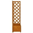 thumbnail image 4 of vidaXL Corner Trellis Planter Gray 15.7"x15.7"x59.1" Solid Firwood, 4 of 6