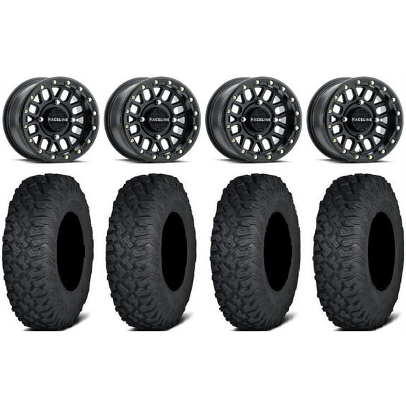 Raceline Podium Bdlk 15" Bk Wheels 33" Coyote Tires Polaris RZR XP 1000 / PRO XP / Ranger XP 900/1000