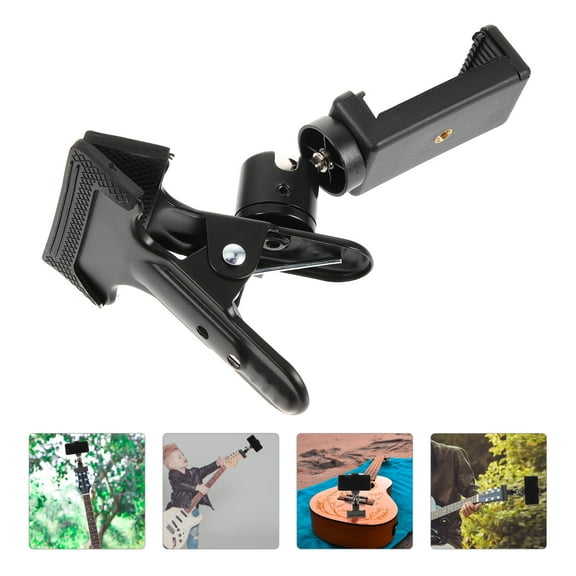 OUNONA  Acoustic Guitar Capo Phone Holder for Music Stand
