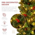 thumbnail image 3 of Best Choice Products 12ft Pre-Lit Pencil Christmas Tree Pre-Decorated Holiday Accent w/ 1,818 Tips, 700 Lights, Base, 3 of 7