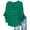 Green, variant on V Neck Shirts for Women Ruffle Sleeve Button Up Tunic Tshirts Loose Fit Casual Solid Color Basic Pullover Summer Blouse Clothes White XXL