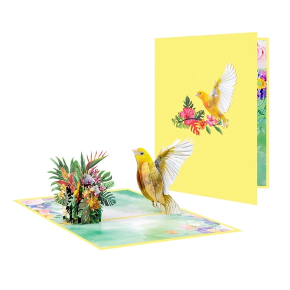 Miiottaa Mother’s Day Greeting Card 3D Flower Bird Greeting Card with Envelope Handmade Mother’s Day Card for Mother Teacher