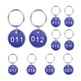 thumbnail image 1 of 10PCS Number Tags 11-20, Number Key Tags Aluminum Numbered Tags Metal Key Tags Keychain with Key Rings for Organizer Field Sales Hangers Clothes Labels ID Tag, Blue, 1 of 6