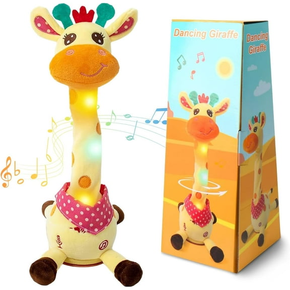 Musical Giraffe Toy, Groovy Singing & Dancing Plush with Voice Recording, Repeats What You Say, 10 Nursery Rhymes, Soft Stuffed Animal Gift for Babies, Toddlers & Kids
