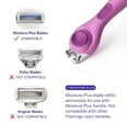 thumbnail image 4 of Flamingo Moisture Plus Women'S Razor 6pc Set - No Shave Gel Needed -1 Razor Handle and 5 Razors, 4 of 6