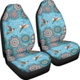 thumbnail image 3 of FOR U DESIGNS Boho Mandala Hummingbird Pattern Seat Covers for Cars Breathable 2 Pcs Front Seats Only Lightweight Universal Bucket Seat Covers Protector Fit for Automotive Truck SUV, 3 of 7
