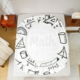 thumbnail image 5 of Homewish Math Geometry Full Size Sheets,Modern Mathematics Bed Sheets,White Black Sheet Sets For Boys Kids,Super Cozy Room Decor,4-Piece, 5 of 7