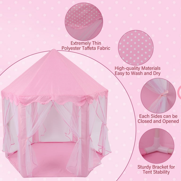 Play Tent Dream Castle Hexagon Princess Tent Children Pretend Play