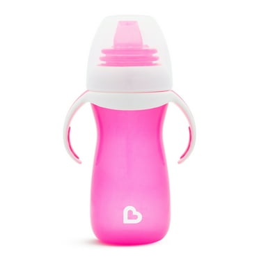 Munchkin® Gentle™ Transition Sippy Cup with Trainer Handles, 10 oz, Pink, Clear body, Unisex
