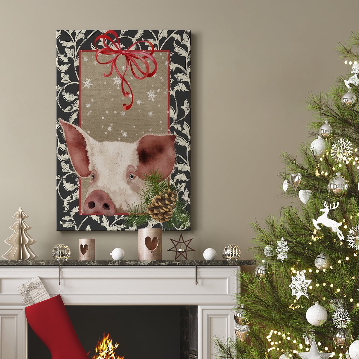 County Christmas Farm II- Gallery Wrapped Canvas