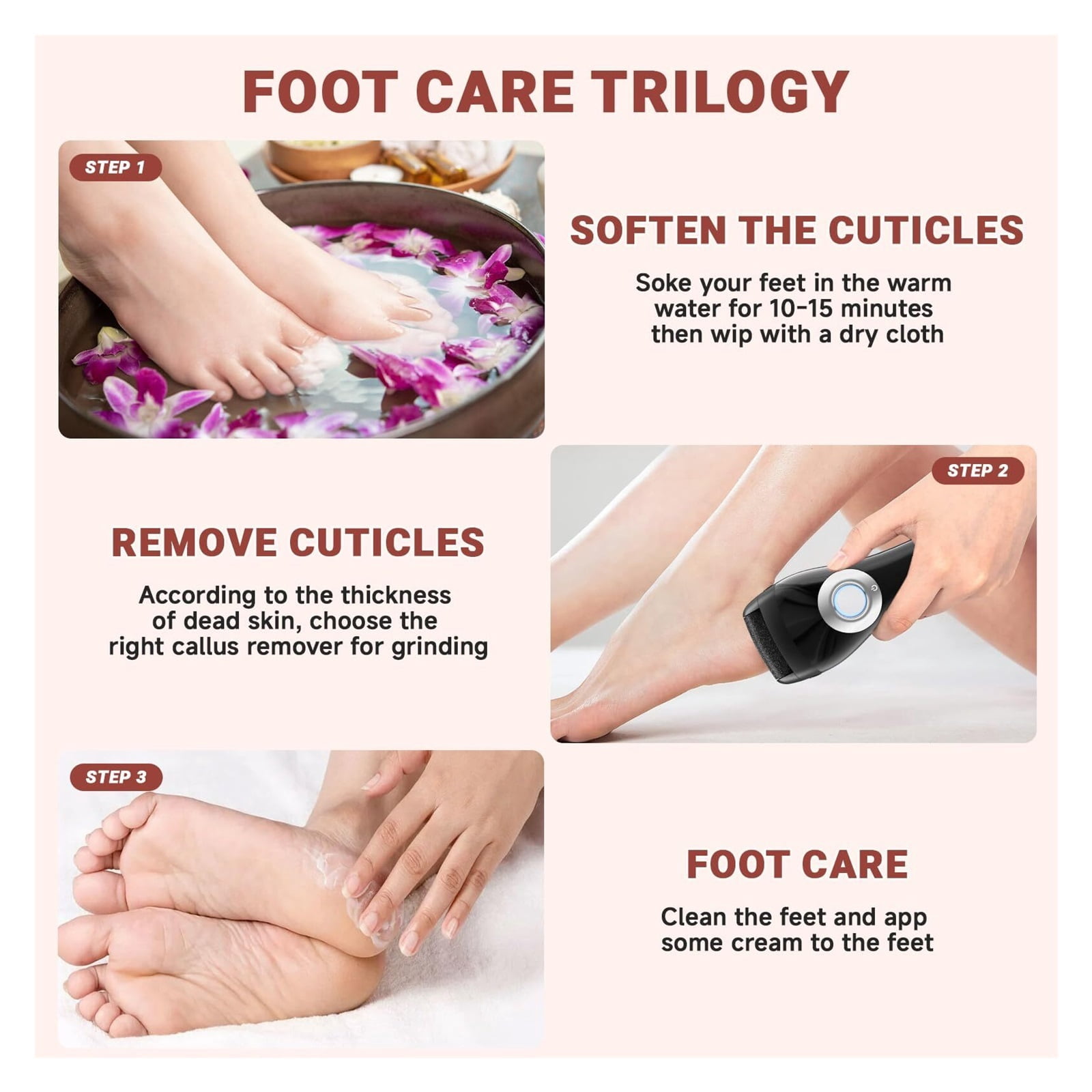 Upgraded Rechargeable Foot Callus Remover, Professional Electric Foot File, 10 in 1 Pedicure Tools Foot Care Kit Pedi Feet Care for Dead, Hard Cracked Dry Skin Ideal Gift (Black)