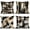 Brown, variant on African Geometric Illustration Pillow Covers 18x18 Inches Set of 4, Brown Cushion Case for Couch Sofa Bedroom Living Room Outdoor