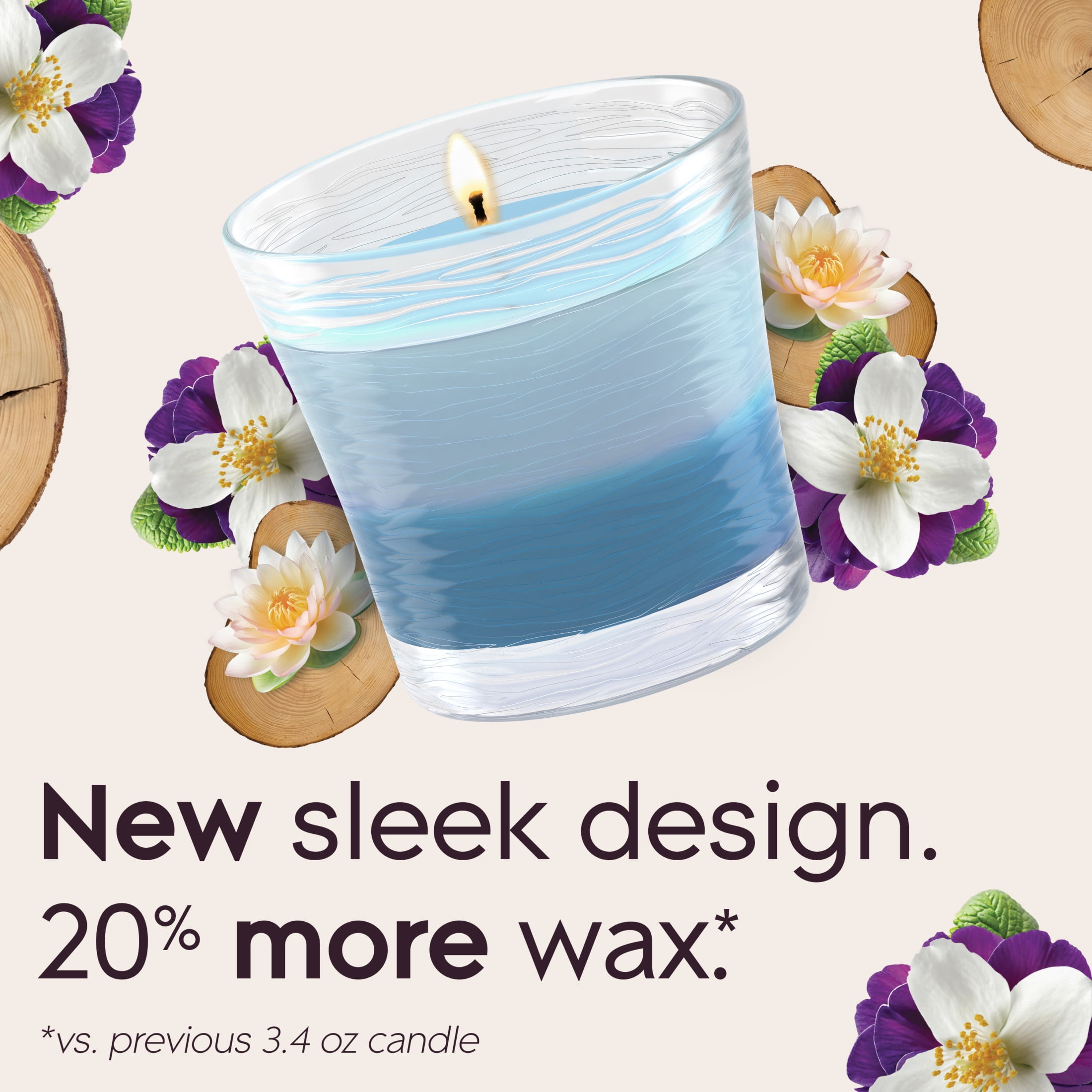 Glade 2in1 Single Wick Candles, Moonlit Walk + Wandering Stream, 8.16 oz, 2 Count