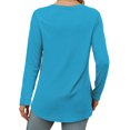thumbnail image 3 of Fantaslook Long Sleeve T Shirts for Women Crew Neck Curve Hem Tunic Tops Casual Fall Shirts, 3 of 7