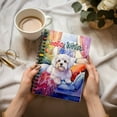 thumbnail image 3 of Watercolor Hello Winter Maltese Chill Christmas Welcome Spiral Bound Journal Maltese Dog Lover Gifts Idea 5x7in Spiral Notebook - 00016, 3 of 5