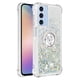 thumbnail image 2 of Funda para Samsung Galaxy A25 5G con Brillo Líquido Flotante, Purpurina, Parachoques y Anillo Giratorio Soporte, 2 of 5