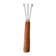 thumbnail image 4 of Bothyi Hand Rake Cultivator Handheld Small 3 Prong Multifunctional Mini Gardening Tool Dark Brown, 4 of 8